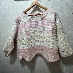 Cozy Handmade quilted crop long sleeve